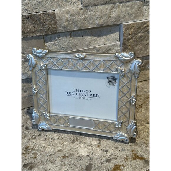 Picture Frame Swarovski Crystals Swirled Gold Enamel Picture Frame - Picture 2 of 7